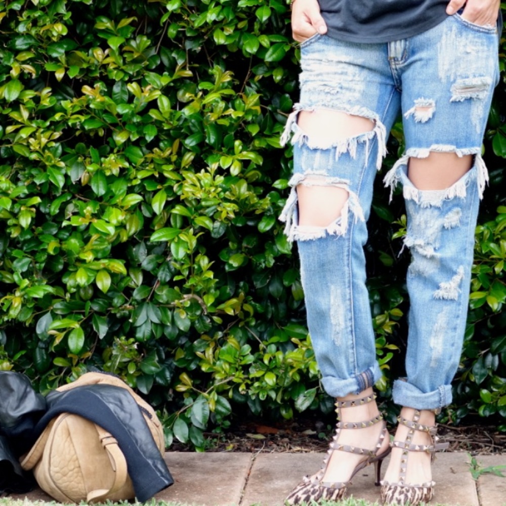 One Teaspoon Trashed Free Birds jeans REDONE